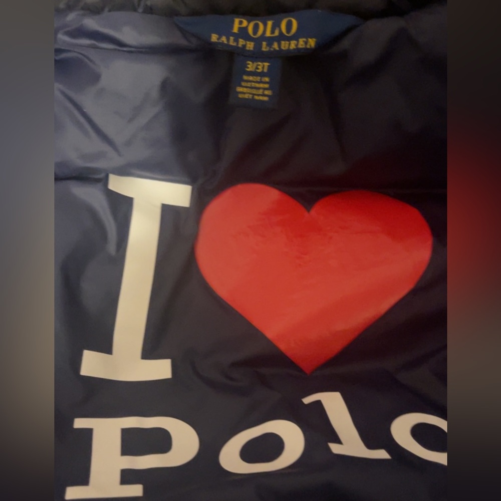 Blue polo jacket worn. Good condition size 3t